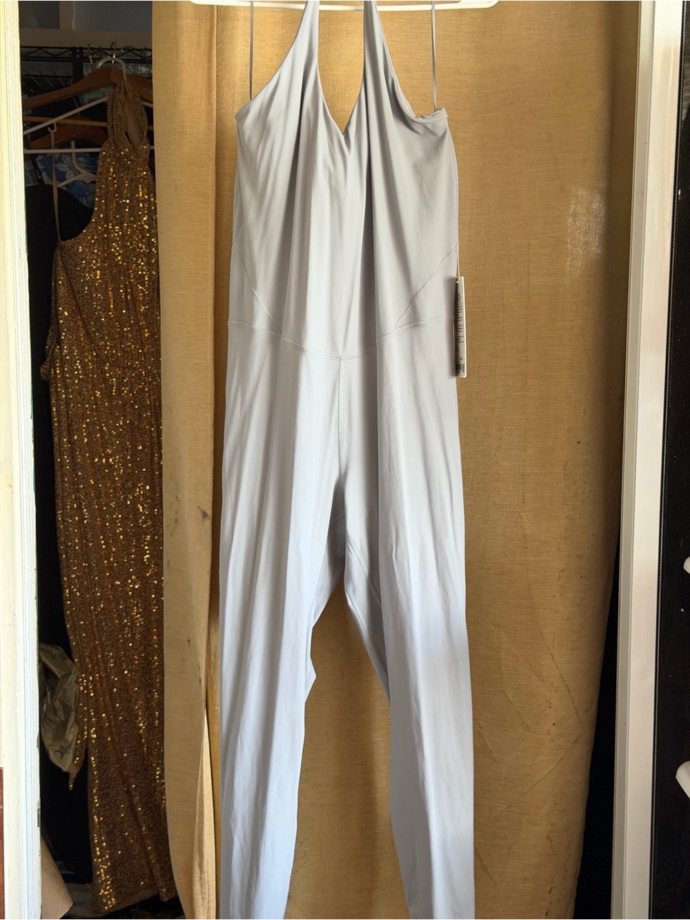 lululemon athletica Light Gray Halter Jumpsuit